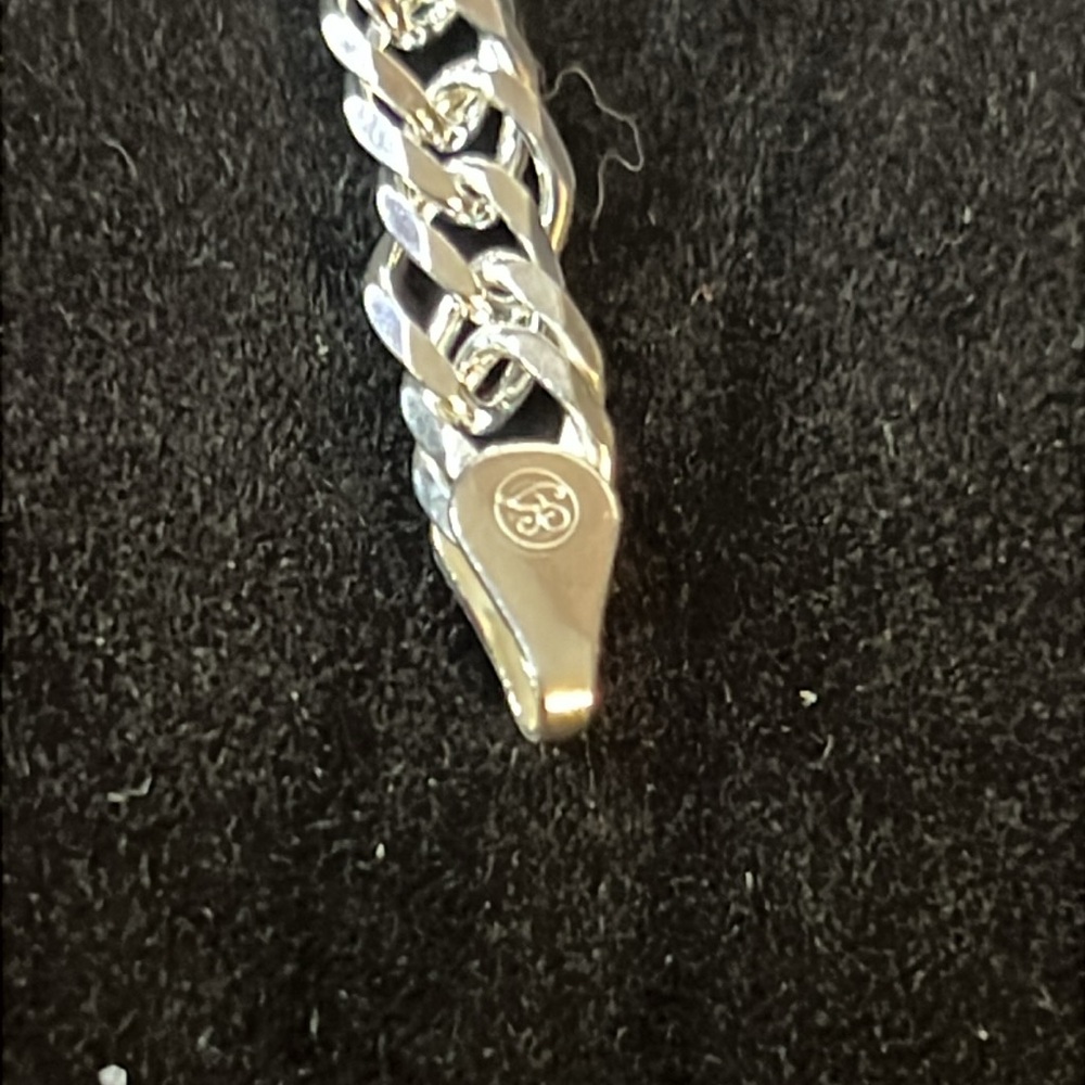 .935 Solid Sterling Silver Chain Bracelet - image 2